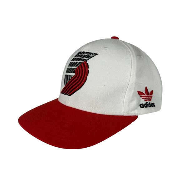 Adidas NBA Portland Trail Blazers Snapback Hat White Red with Logo  Embroidared - Picture 1 of 10